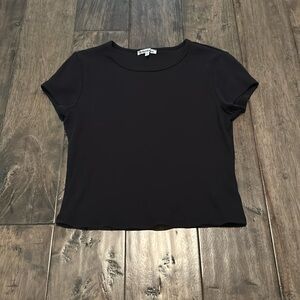 Reformation Black Short Sleeve Tee